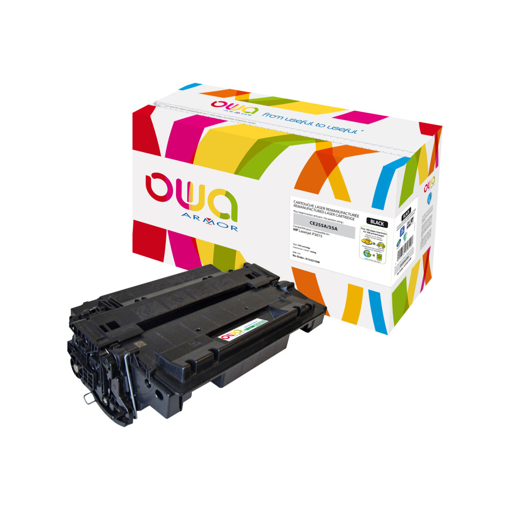 Produktbild för OWA - svart - kompatibel - återanvänd - tonerkassett (alternativ för: HP CE255A)