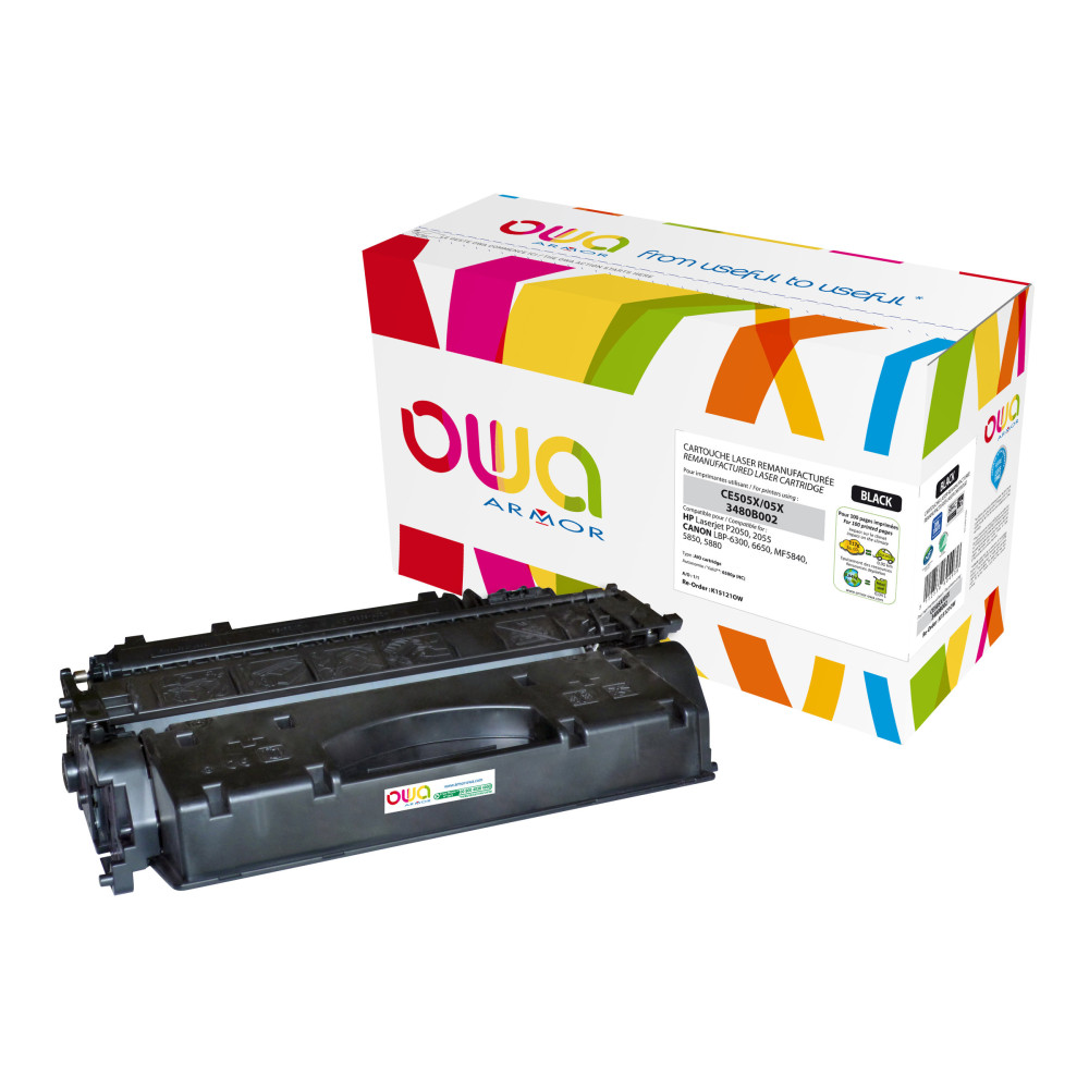Produktbild för OWA - hög kapacitet - svart - kompatibel - återanvänd - tonerkassett (alternativ för: Canon 3480B002, HP 05X)