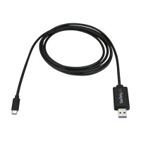 Produktbild för StarTech USB C to USB Data Transfer Cable for Mac and Windows, USB 3.0 - 2m (6ft) - USB typ C-kabel - USB-C till USB typ A - 2 m