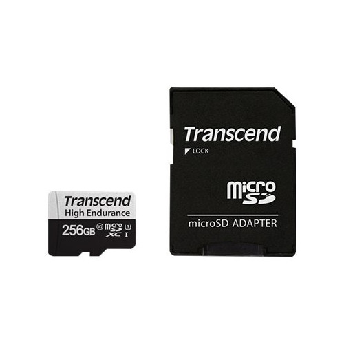 Transcend Information Transcend 350V - flash-minneskort - 256 GB - mikroSDXC UHS-I