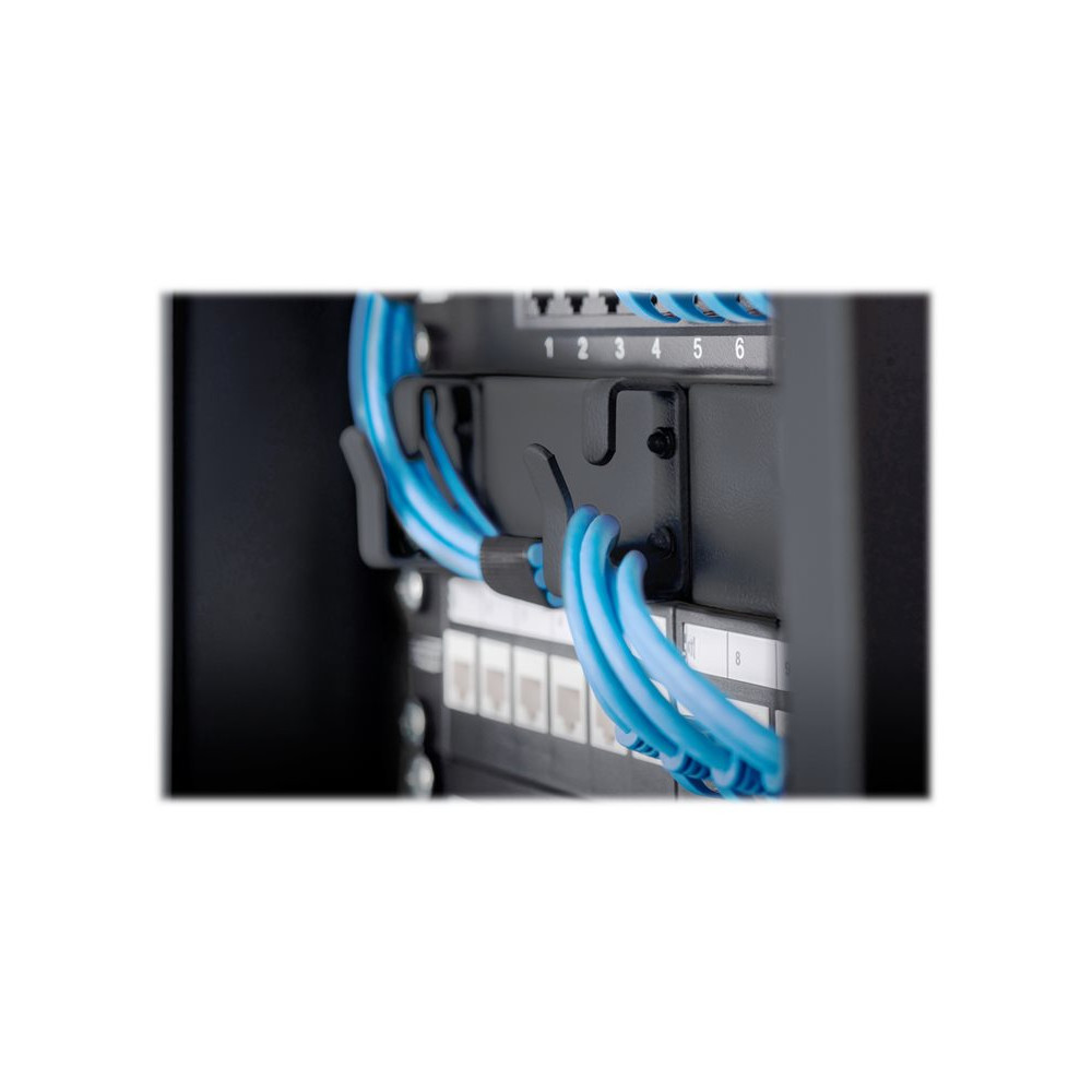 Produktbild för DIGITUS DN-10-ORG-1U-B - kabelhanteringspanel med ringar - 1U - 10"