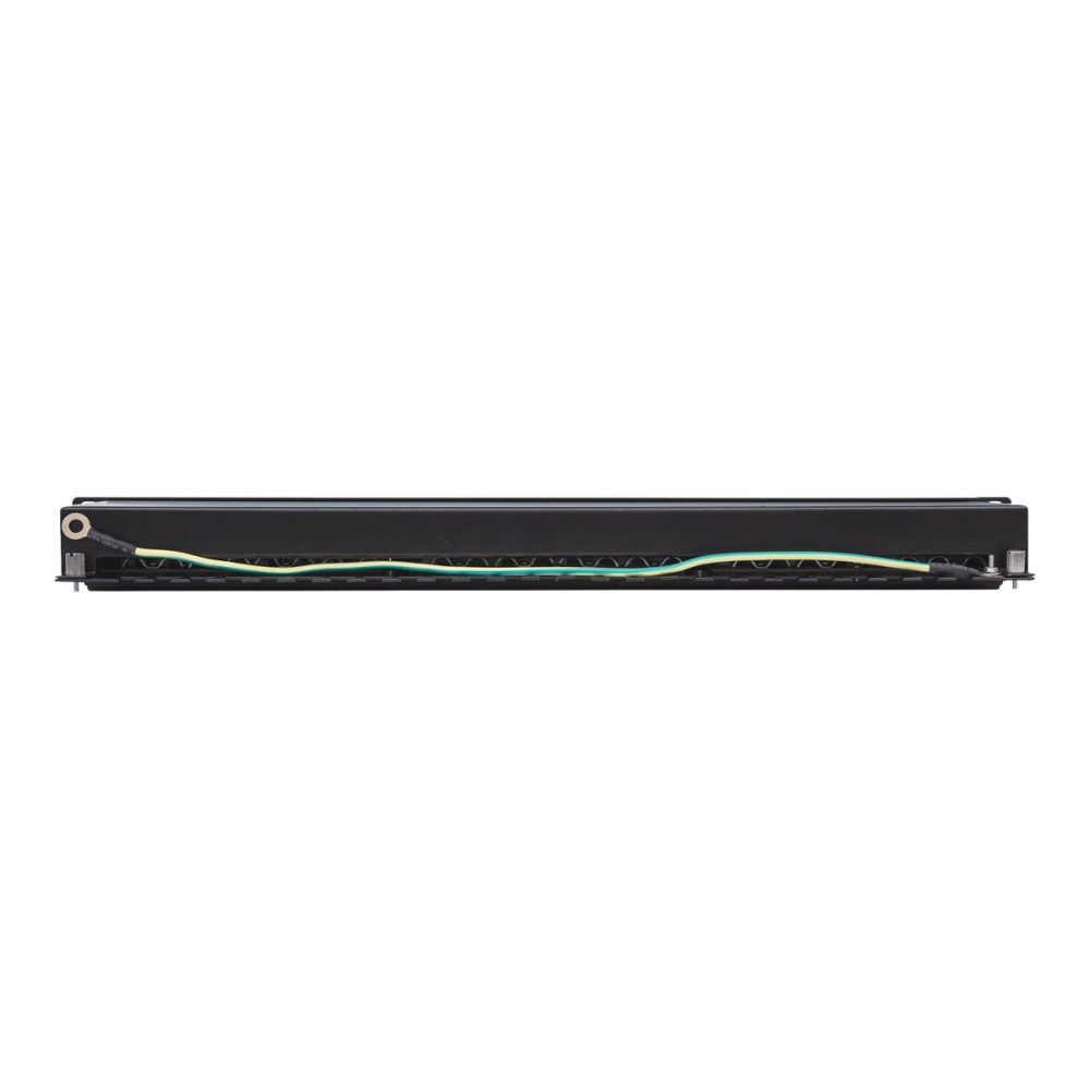 Produktbild för Intellinet Patch Panel, Cat6a, FTP, 24-Port, 1U, Shielded, 90° Top-Entry Punch Down Blocks, Black - patch-panel - 1U - 19"