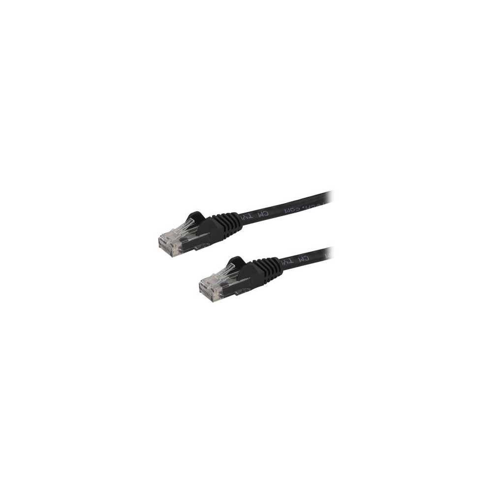 Produktbild för StarTech.com 100ft CAT6 Ethernet Cable, 10 Gigabit Snagless RJ45 650MHz 100W PoE Patch Cord, CAT 6 10GbE UTP Network Cable w/Strain Relief, Black, Wiring is UL Certified/TIA - Category 6 - 24AWG (N6PATCH100BK) - patch-kabel - 30.5 m - svart