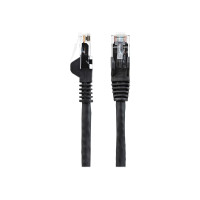 Produktbild för StarTech.com 100ft CAT6 Ethernet Cable, 10 Gigabit Snagless RJ45 650MHz 100W PoE Patch Cord, CAT 6 10GbE UTP Network Cable w/Strain Relief, Black, Wiring is UL Certified/TIA - Category 6 - 24AWG (N6PATCH100BK) - patch-kabel - 30.5 m - svart