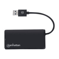 Produktbild för Manhattan USB-A 4-Port Hub, 4x USB-A Ports, 5 Gbps (USB 3.2 Gen1 aka USB 3.0), Bus Power, SuperSpeed USB, Black, Three Year Warranty, Box - hubb - 4 portar