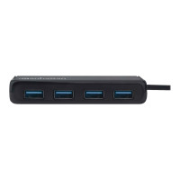 Produktbild för Manhattan USB-A 4-Port Hub, 4x USB-A Ports, 5 Gbps (USB 3.2 Gen1 aka USB 3.0), Bus Power, SuperSpeed USB, Black, Three Year Warranty, Box - hubb - 4 portar