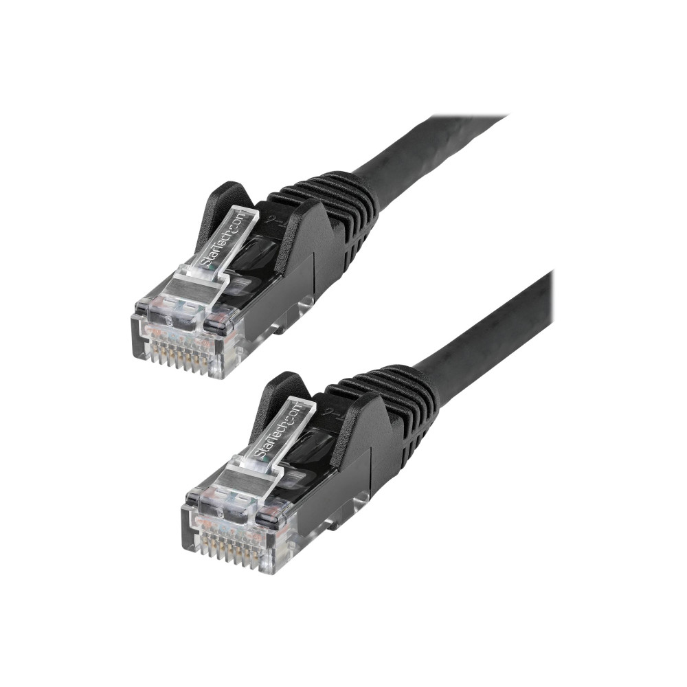 Produktbild för StarTech.com 5m LSZH CAT6 Ethernet Cable, 10 Gigabit Snagless RJ45 100W PoE Network Patch Cord with Strain Relief, CAT 6 10GbE UTP, Black, Individually Tested/ETL, Low Smoke Zero Halogen - Category 6 - 24AWG (N6LPATCH5MBK) - patch-kabel - 5 m - svart