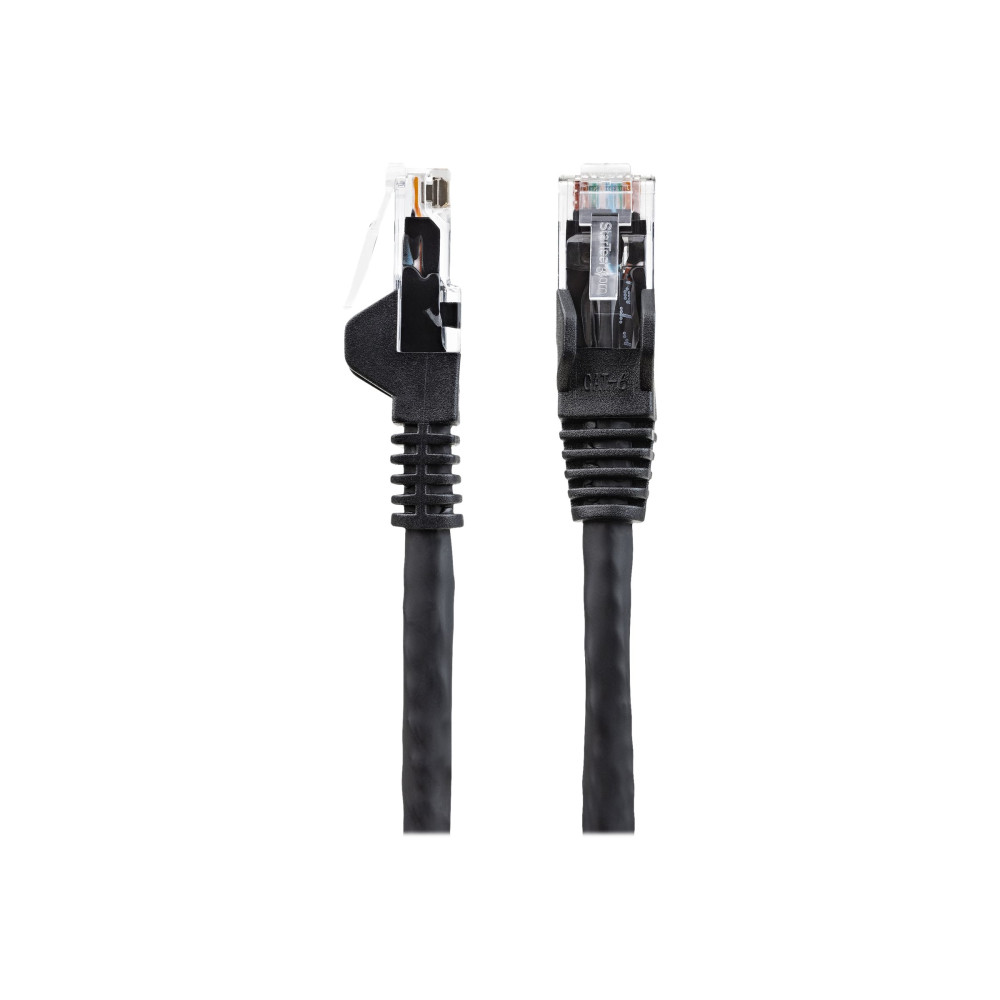 Produktbild för StarTech.com 5m LSZH CAT6 Ethernet Cable, 10 Gigabit Snagless RJ45 100W PoE Network Patch Cord with Strain Relief, CAT 6 10GbE UTP, Black, Individually Tested/ETL, Low Smoke Zero Halogen - Category 6 - 24AWG (N6LPATCH5MBK) - patch-kabel - 5 m - svart