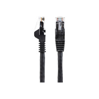 Produktbild för StarTech.com 5m LSZH CAT6 Ethernet Cable, 10 Gigabit Snagless RJ45 100W PoE Network Patch Cord with Strain Relief, CAT 6 10GbE UTP, Black, Individually Tested/ETL, Low Smoke Zero Halogen - Category 6 - 24AWG (N6LPATCH5MBK) - patch-kabel - 5 m - svart