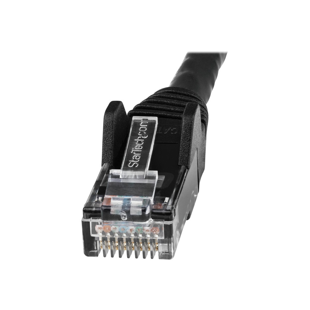Produktbild för StarTech.com 5m LSZH CAT6 Ethernet Cable, 10 Gigabit Snagless RJ45 100W PoE Network Patch Cord with Strain Relief, CAT 6 10GbE UTP, Black, Individually Tested/ETL, Low Smoke Zero Halogen - Category 6 - 24AWG (N6LPATCH5MBK) - patch-kabel - 5 m - svart