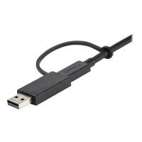 Produktbild för StarTech 1 m USB-C-kabel med USB-A-adapterdongel - Hybrid 2-i-1 USB C-kabel med USB-A - USB-C till USB-C (10 Gbps/100 W PD), USB-A till USB-C (5 Gbps) - Perfekt för hybriddockningsstationer - USB typ C-kabel - USB-C till USB-C - 1 m