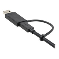 Produktbild för StarTech 1 m USB-C-kabel med USB-A-adapterdongel - Hybrid 2-i-1 USB C-kabel med USB-A - USB-C till USB-C (10 Gbps/100 W PD), USB-A till USB-C (5 Gbps) - Perfekt för hybriddockningsstationer - USB typ C-kabel - USB-C till USB-C - 1 m