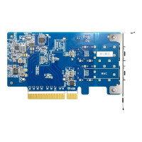 Produktbild för QNAP QXG-25G2SF-CX6 - nätverksadapter - PCIe 4.0 x8 - 25 Gigabit SFP28 x 2