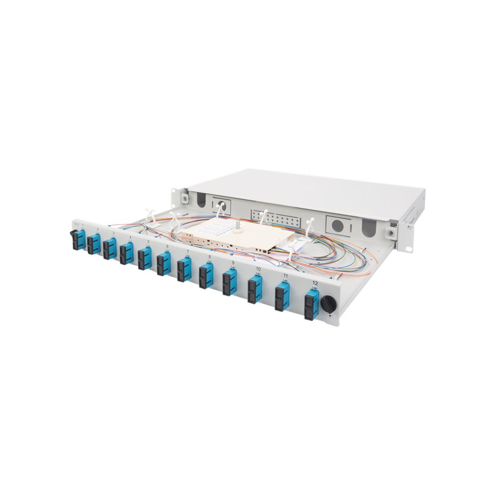 Produktbild för DIGITUS DN-96200-QL - fiberoptisk skarvlåda - 1U - 19"
