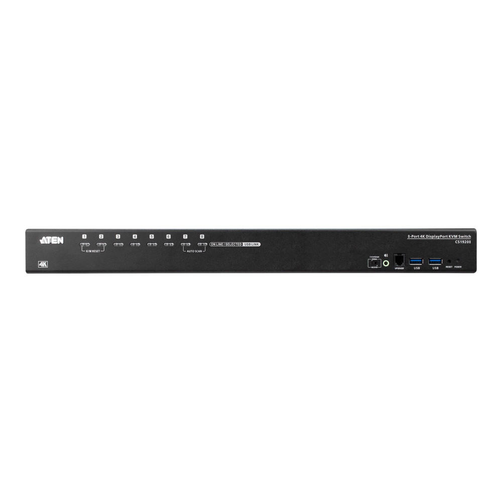 Produktbild för ATEN CS19208 - omkopplare för tangentbord/video/mus/ljud/USB - 8 portar - rackmonterbar