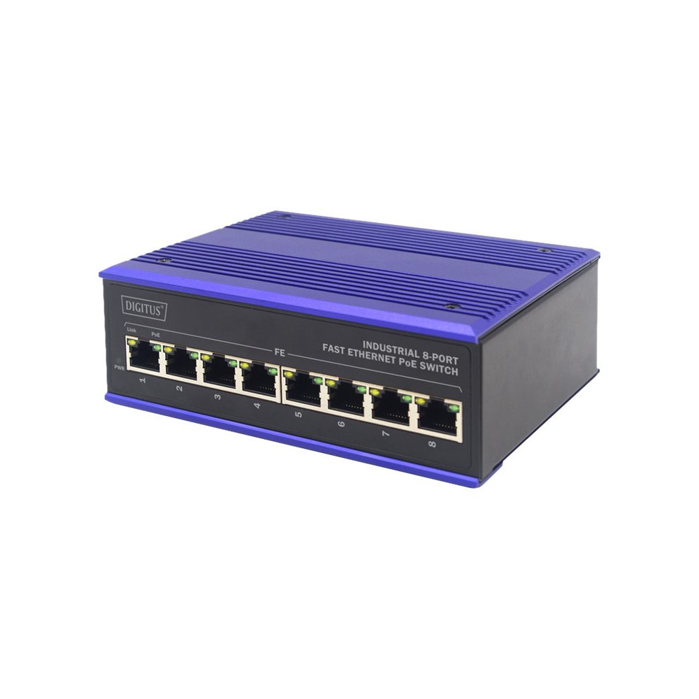 Produktbild för DIGITUS Industrial - switch - 8 portar