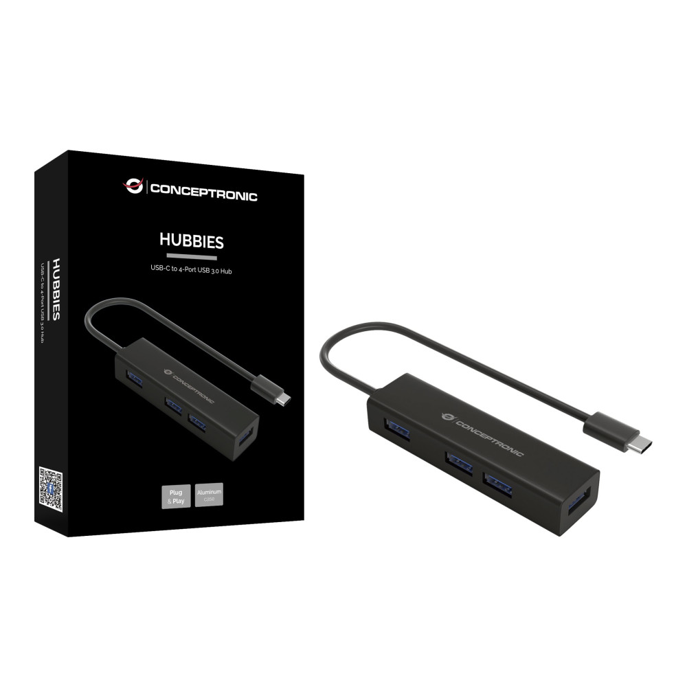 Produktbild för Conceptronic HUBBIES07B - hubb - 4 portar
