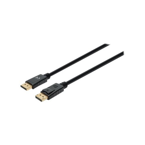 Manhattan Manhattan DisplayPort 1.4 Cable, 8K@60hz, 3m, PVC Cable, Male to Male, With Latches, Fully Shielded, Black, Lifetime Warranty, Polybag - DisplayPort-kabel - DisplayPort till DisplayPort - 3 m
