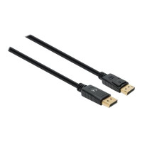 Produktbild för Manhattan DisplayPort 1.4 Cable, 8K@60hz, 3m, PVC Cable, Male to Male, With Latches, Fully Shielded, Black, Lifetime Warranty, Polybag - DisplayPort-kabel - DisplayPort till DisplayPort - 3 m