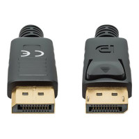 Produktbild för Manhattan DisplayPort 1.4 Cable, 8K@60hz, 3m, PVC Cable, Male to Male, With Latches, Fully Shielded, Black, Lifetime Warranty, Polybag - DisplayPort-kabel - DisplayPort till DisplayPort - 3 m
