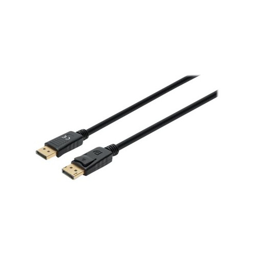 Manhattan Manhattan DisplayPort 1.4 Cable, 8K@60hz, 1m, PVC Cable, Male to Male, With Latches, Fully Shielded, Black, Lifetime Warranty, Polybag - DisplayPort-kabel - DisplayPort till DisplayPort - 1 m