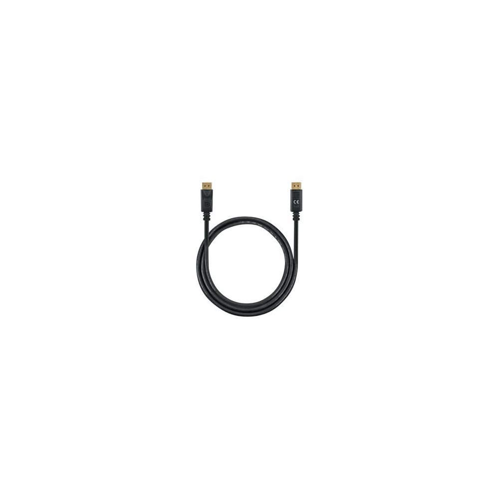 Produktbild för Manhattan DisplayPort 1.4 Cable, 8K@60hz, 1m, PVC Cable, Male to Male, With Latches, Fully Shielded, Black, Lifetime Warranty, Polybag - DisplayPort-kabel - DisplayPort till DisplayPort - 1 m