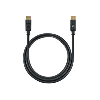 Produktbild för Manhattan DisplayPort 1.4 Cable, 8K@60hz, 1m, PVC Cable, Male to Male, With Latches, Fully Shielded, Black, Lifetime Warranty, Polybag - DisplayPort-kabel - DisplayPort till DisplayPort - 1 m