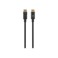 Produktbild för Manhattan DisplayPort 1.4 Cable, 8K@60hz, 1m, PVC Cable, Male to Male, With Latches, Fully Shielded, Black, Lifetime Warranty, Polybag - DisplayPort-kabel - DisplayPort till DisplayPort - 1 m