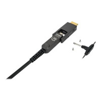 Produktbild för Manhattan HDMI to Micro HDMI Plenum-Rated Cable, 4K@60Hz (Premium High Speed), 50m, Active, Detachable HDMI Male (Type A), Male to Male, Black, Gold Plated Contacts, Lifetime Warranty, Polybag - HDMI-kabelkit med Ethernet - 50 m