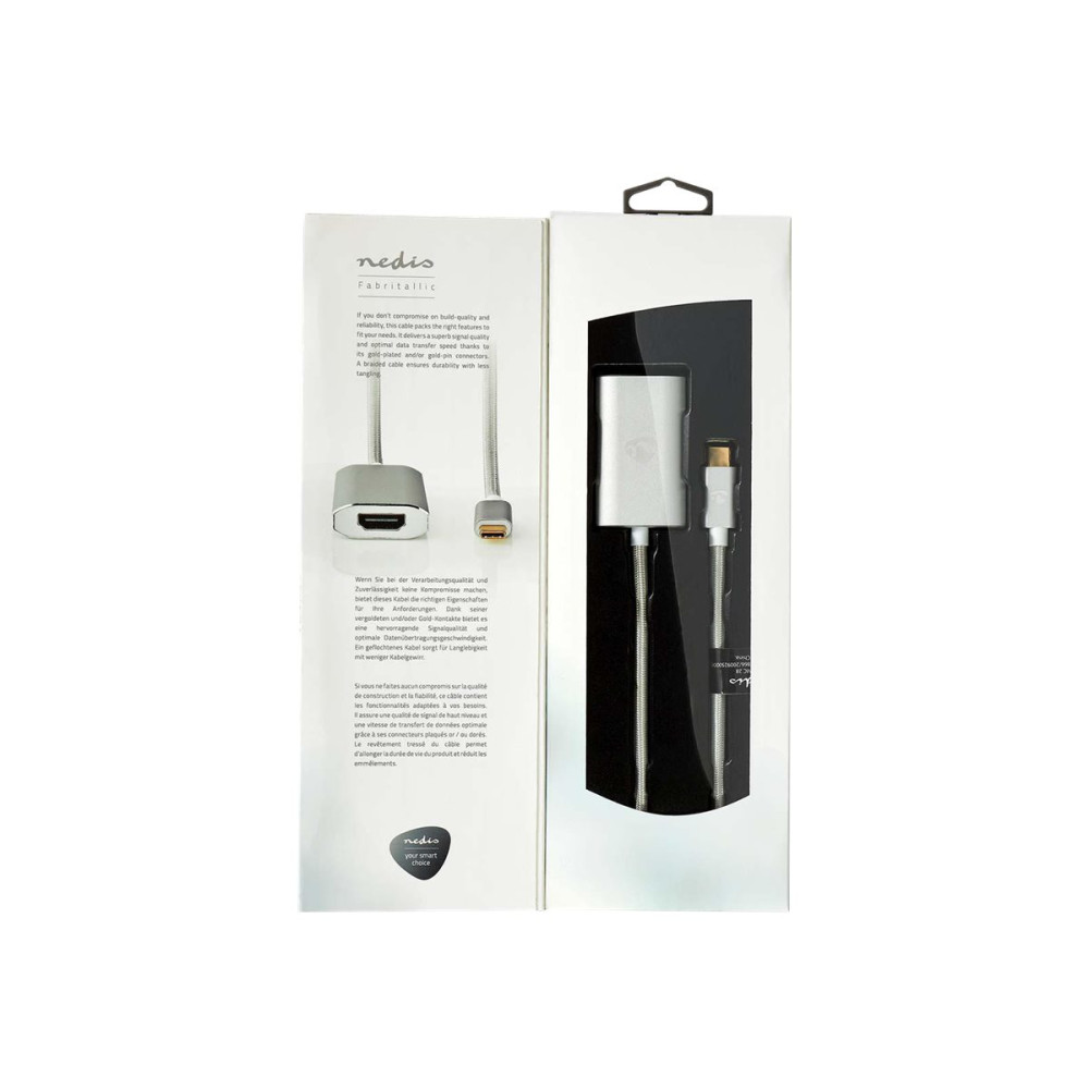Produktbild för Nedis kabel för video / ljud - HDMI / USB 3.2 Gen 1 - 2 m