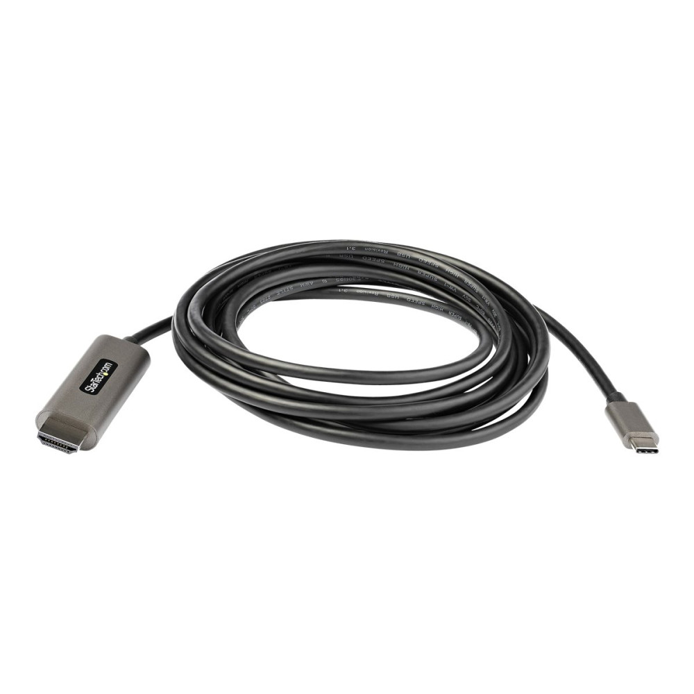 Produktbild för StarTech.com USB C till HDMI-kabel 4K 60 Hz på 3 m med HDR10 - Ultra HD USB Type-C till 4K HDMI 2.0b-videokabeladapter - USB-C till HDMI HDR-skärm/skärmsadapter - DP 1.4 Alt Mode HBR3 - adapterkabel - HDMI / USB - 3 m