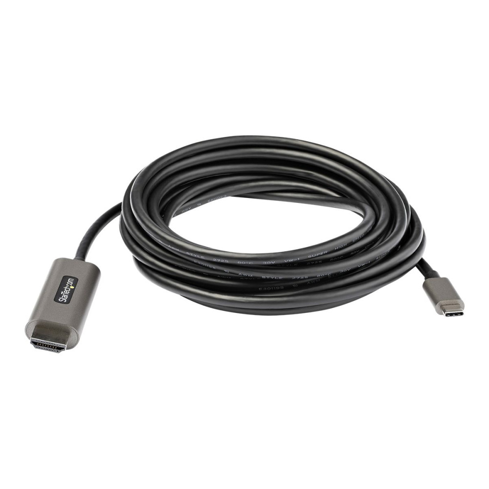 Produktbild för StarTech.com USB C till HDMI-kabel 4K 60 Hz på 4 m med HDR10 - Ultra HD USB Type-C till 4K HDMI 2.0b-videokabeladapter - USB-C till HDMI HDR-skärm/skärmsadapter - DP 1.4 Alt Mode HBR3 - adapterkabel - HDMI / USB - 4 m
