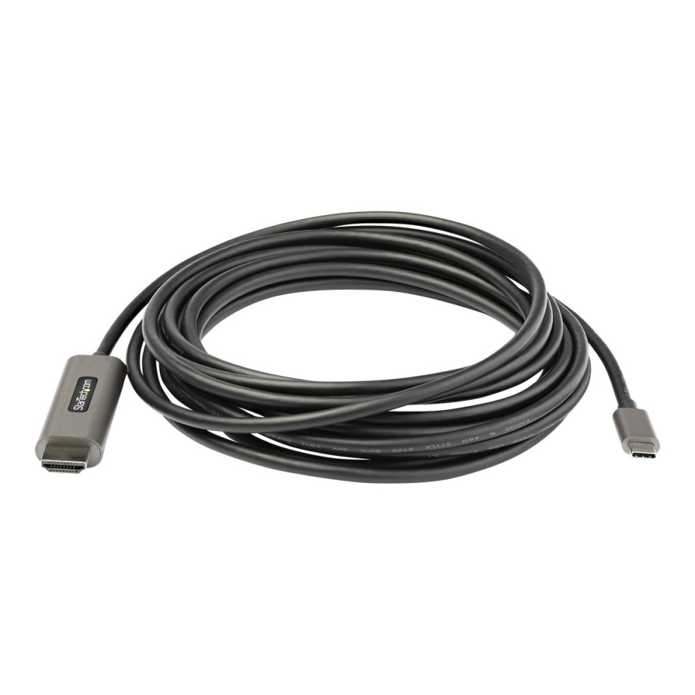 Produktbild för StarTech.com USB C till HDMI-kabel 4K 60 Hz på 5 m med HDR10 - Ultra HD USB Type-C till 4K HDMI 2.0b-videokabeladapter - USB-C till HDMI HDR-skärm/skärmsadapter - DP 1.4 Alt Mode HBR3 - adapterkabel - HDMI / USB - 5 m