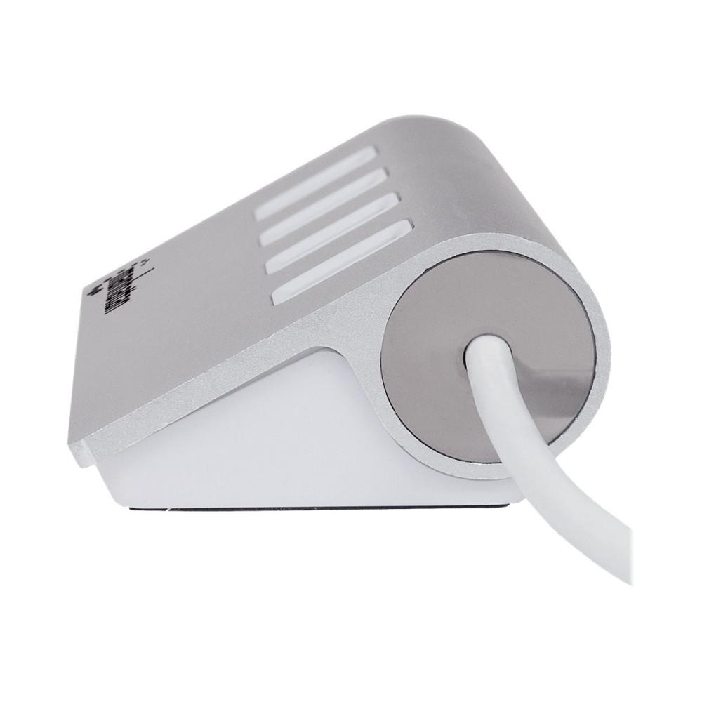 Produktbild för Manhattan USB-A 4-Port Hub, 4x USB-A Ports, 5 Gbps (USB 3.2 Gen1 aka USB 3.0), Bus Powered, Fast charging up to 0.9A, SuperSpeed USB, Aluminium Housing, Windows and Mac, Silver, Three Year Warranty, Blister - hubb - 4 portar