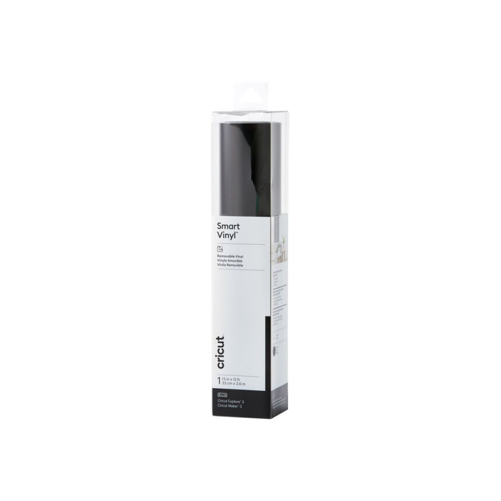 Produktbild för Cricut Smart Vinyl - hantverksmaterial - 33 cm x 3.6 m - svart - vinyl