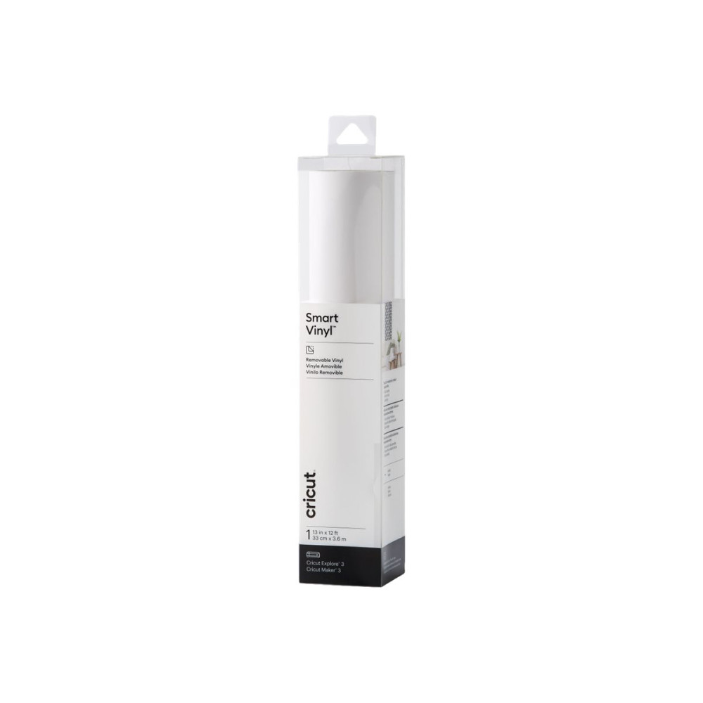 Produktbild för Cricut Smart Vinyl - hantverksmaterial - 33 cm x 3.6 m - vit - vinyl