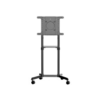 Produktbild för StarTech.com Mobil TV-vagn - Portabelt rullande TV-stativ för 37-70 tum VESA-skärmar (70 kg) - TV-stativ med hyll- och förvaringsutrymme - Rotera/luta skärmen - Universellt TV-fäste på hjul vagn - för platt panel