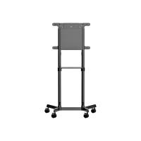Produktbild för StarTech.com Mobil TV-vagn - Portabelt rullande TV-stativ för 37-70 tum VESA-skärmar (70 kg) - TV-stativ med hyll- och förvaringsutrymme - Rotera/luta skärmen - Universellt TV-fäste på hjul vagn - för platt panel