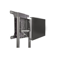 Produktbild för StarTech.com Mobil TV-vagn - Portabelt rullande TV-stativ för 37-70 tum VESA-skärmar (70 kg) - TV-stativ med hyll- och förvaringsutrymme - Rotera/luta skärmen - Universellt TV-fäste på hjul vagn - för platt panel