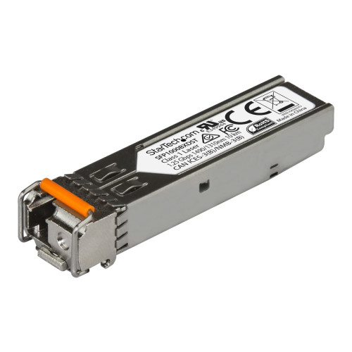 StarTech.com StarTech.com MSA Uncoded SFP Module, 1000BASE-BX, 1 Gigabit Ethernet Bi-Directional (BiDi) Fiber Single Strand SFP Transceiver (SMF), LC 10km , Mini GBIC Transceiver SFP Module, Downstream - Lifetime Warranty (SFP1000BXDST) - SFP-sändar/mottagarmodul (min