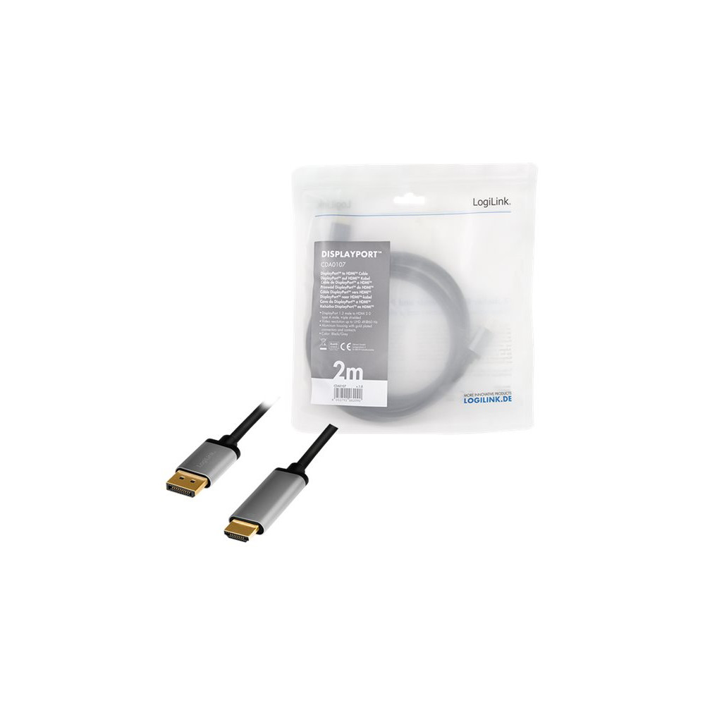 Produktbild för LogiLink adapterkabel - 2 m