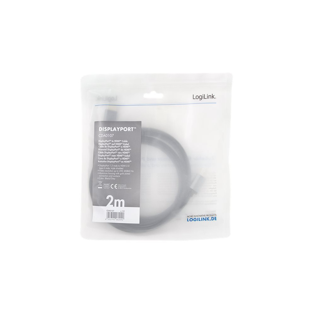 Produktbild för LogiLink adapterkabel - 2 m