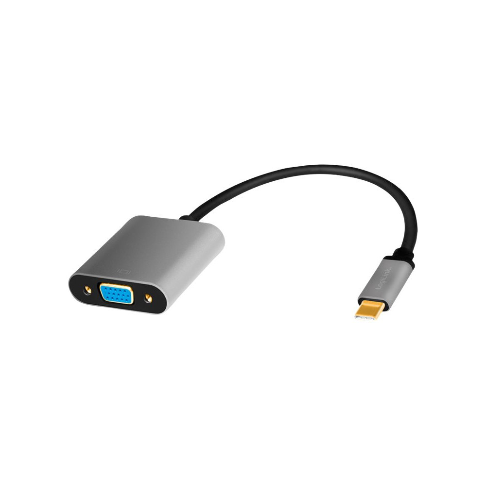 Produktbild för LogiLink - USB/VGA-adapter - USB-C till HD-15 (VGA) - 15 cm