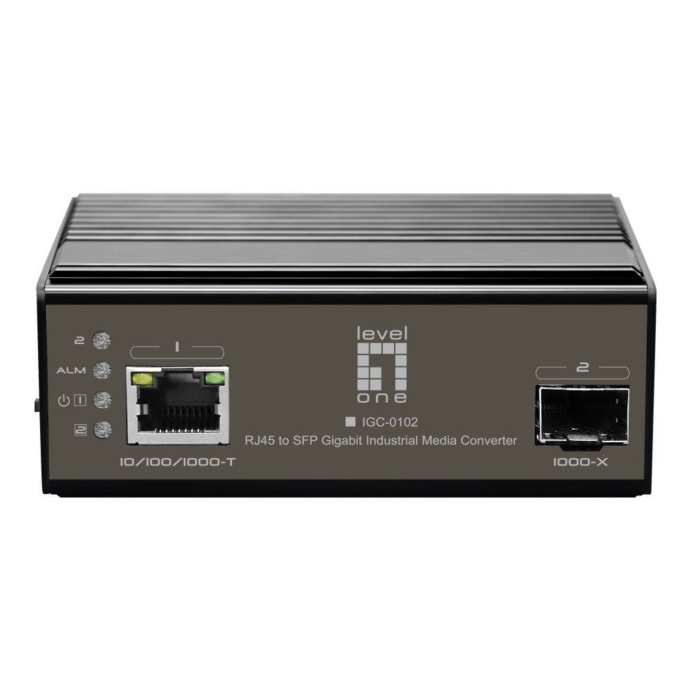 Produktbild för LevelOne IGC-0102 - fibermediekonverterare - 10Mb LAN, 100Mb LAN, 1GbE