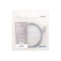 Produktbild för LogiLink HDMI-kabel med Ethernet - 2 m