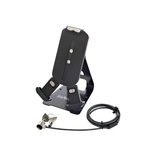 StarTech.com StarTech.com Säkert stativ för surfplatta med K-Slot kabellås - Låsbar hållare för 7,9-13-tums surfplattor - Universellt justerbart fäste för surfplattor på skrivbord/ytor - Låsbart stöldskydd - Säkerhetsfäste - ställ för bärbar dator/surfplatta