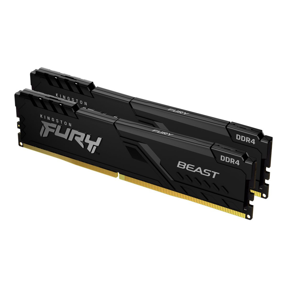 Produktbild för Kingston FURY Beast - DDR4 - sats - 64 GB: 2 x 32 GB - DIMM 288-pin / PC4-25600 - ej buffrad