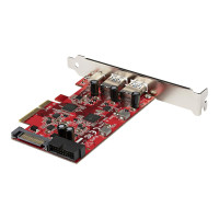 Produktbild för Startech 5-ports USB PCIe-kort - 10 Gbps USB 3.1 Gen 2 PCIe-kort med 1x USB-C och 2x USB-A - 1x 2-ports IDC (intern 5 Gbps USB-expansion) - USB C PCI Express-kontrollerkort - USB-adapter - PCIe 3.0 x4 - USB-C 3.1 Gen 2 x 2 + USB-C 3.2 Gen 2 x 1