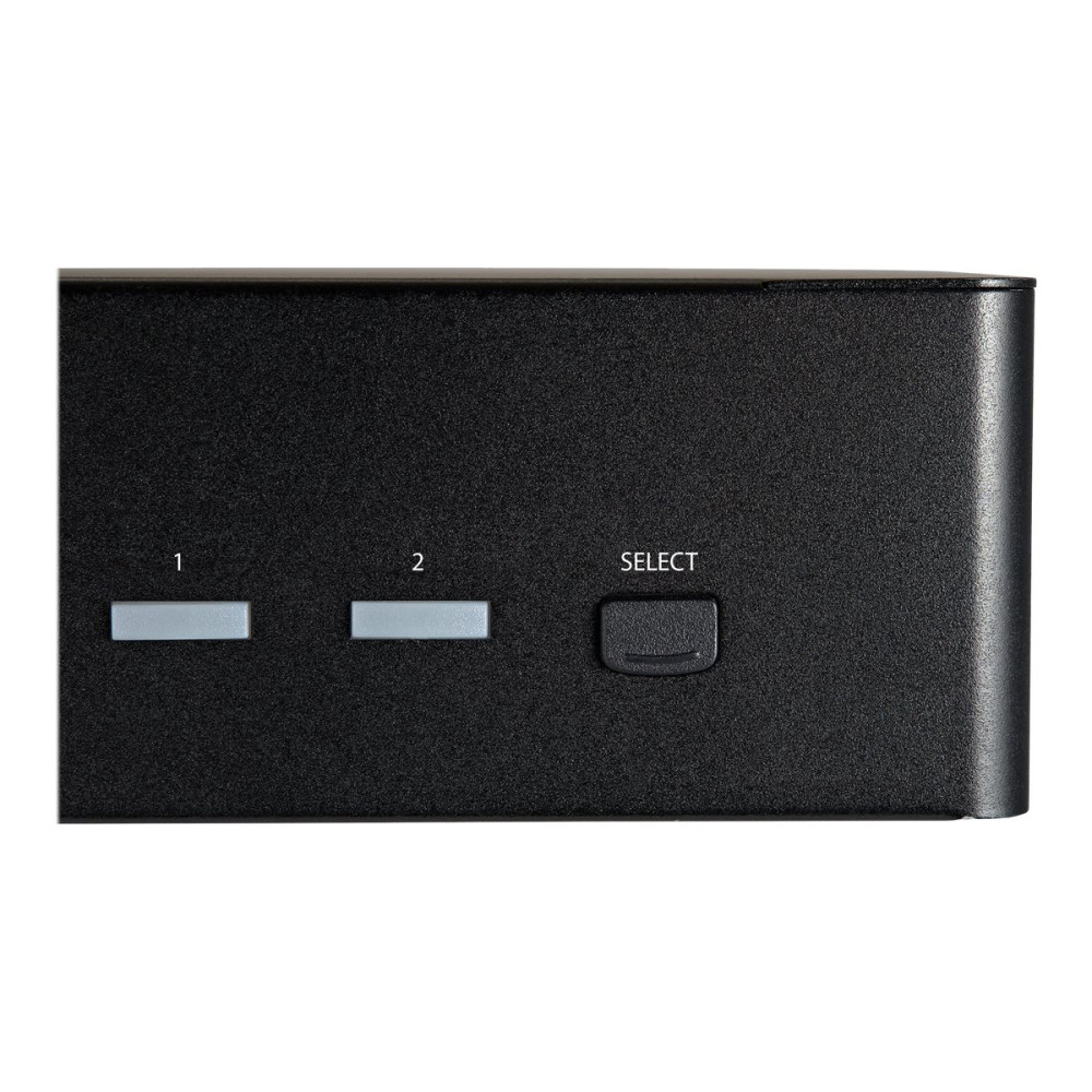Produktbild för StarTech.com 2-ports HDMI KVM-switch för dubbla skärmar - 4K 60 Hz Ultra HD HDR - Desktop 4K HDMI 2.0 KVM-switch med 2 portar USB 3.0-hubb (5 Gbit/s) och 4x USB 2.0 HID, ljud - Snabbtangenter för omkoppling - TAA - omkopplare för tangentbord/video/mus/lju
