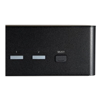 Produktbild för StarTech.com 2-ports HDMI KVM-switch för dubbla skärmar - 4K 60 Hz Ultra HD HDR - Desktop 4K HDMI 2.0 KVM-switch med 2 portar USB 3.0-hubb (5 Gbit/s) och 4x USB 2.0 HID, ljud - Snabbtangenter för omkoppling - TAA - omkopplare för tangentbord/video/mus/lju